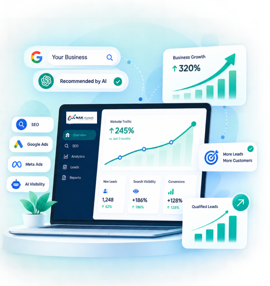 Nak Digitech dashboard illustration